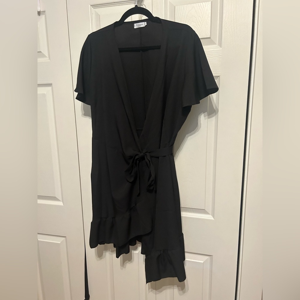 NWOT Naggoo Black Wrap Dress